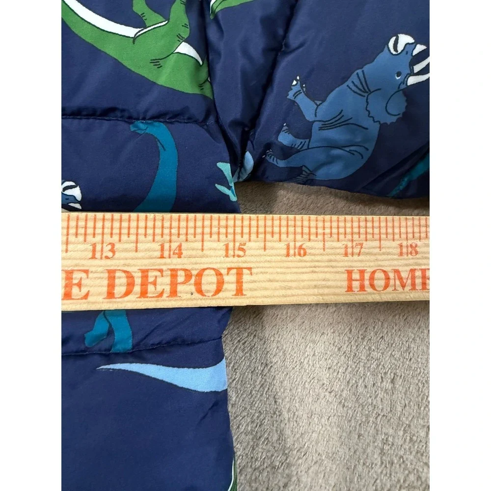 Baby Gap Cold Control Puffer Jacket Kids 5yrs Blue Dinosaur Print Hooded NEW $70